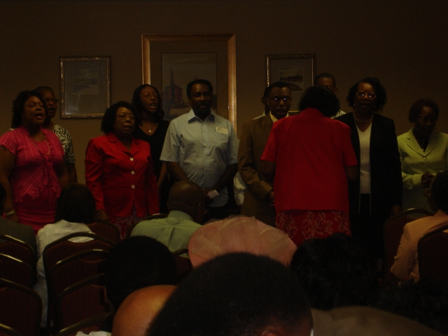 Family Reunion choir during Sunday Worship Service