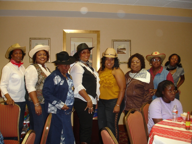Western Night From left to right: Ruth Hickmon, Odessa Dupree, Irene Mims, Elaine McCormick, Val Henry, Rose Henry, Ruby Allen & Nina Watson 